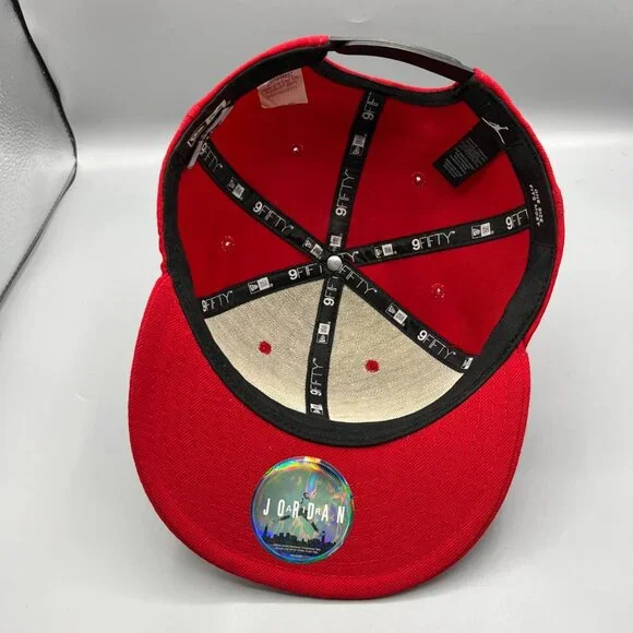 Air Jordan Hat‎ Men Red Embroidered Black Logo 9Fifty New Era Snap Back Cap